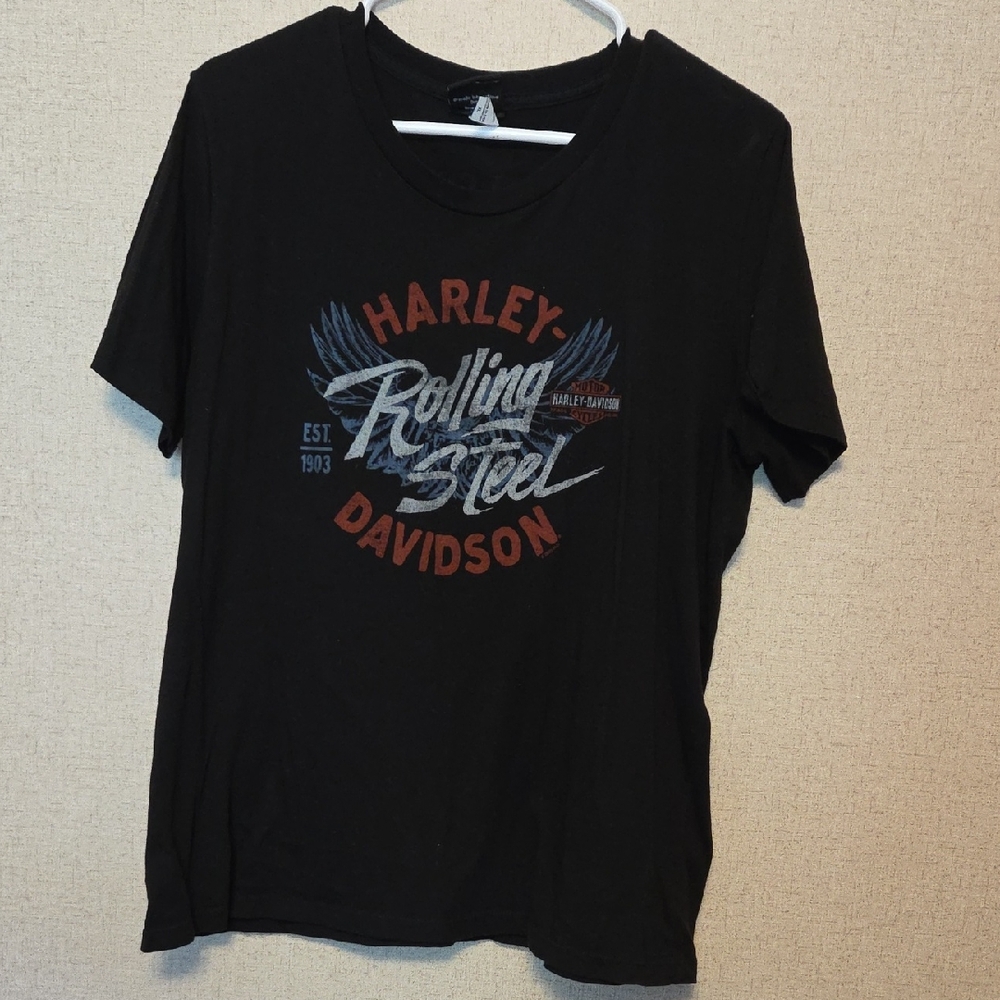 Harley-Davidson Black and Red Rolling Steel Tee